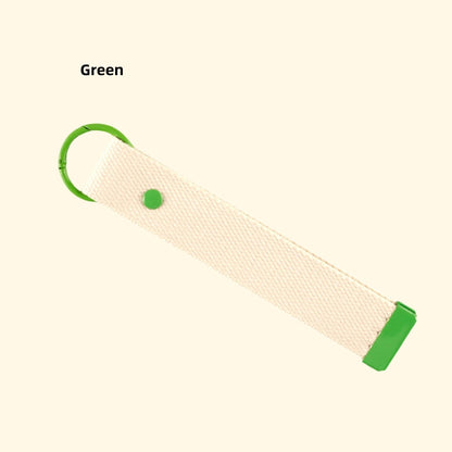 DIY Embroidered Canvas Lanyard Keychain | Ribbon-Style Cup Holder Strap | Custom Iron-On Name Tag | INS-Inspired Handmade Accessory