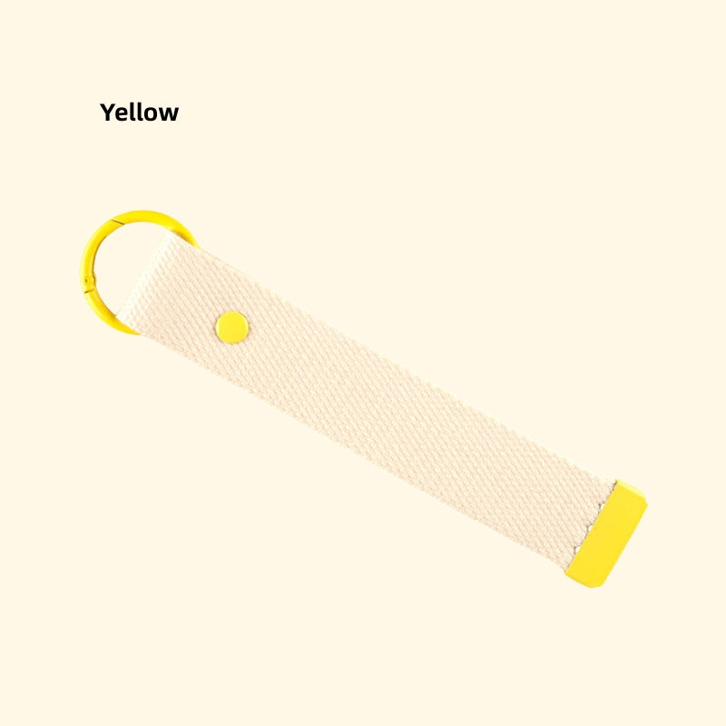 DIY Embroidered Canvas Lanyard Keychain | Ribbon-Style Cup Holder Strap | Custom Iron-On Name Tag | INS-Inspired Handmade Accessory