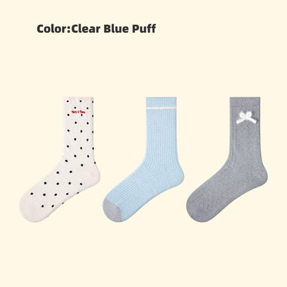 Iron-on Friendly Socks DIY Gift Set | Winter Thickened Faux Mink Mid-Tube Socks (3 Pairs) | Cozy, Skin-Friendly & Perfect for Gifting