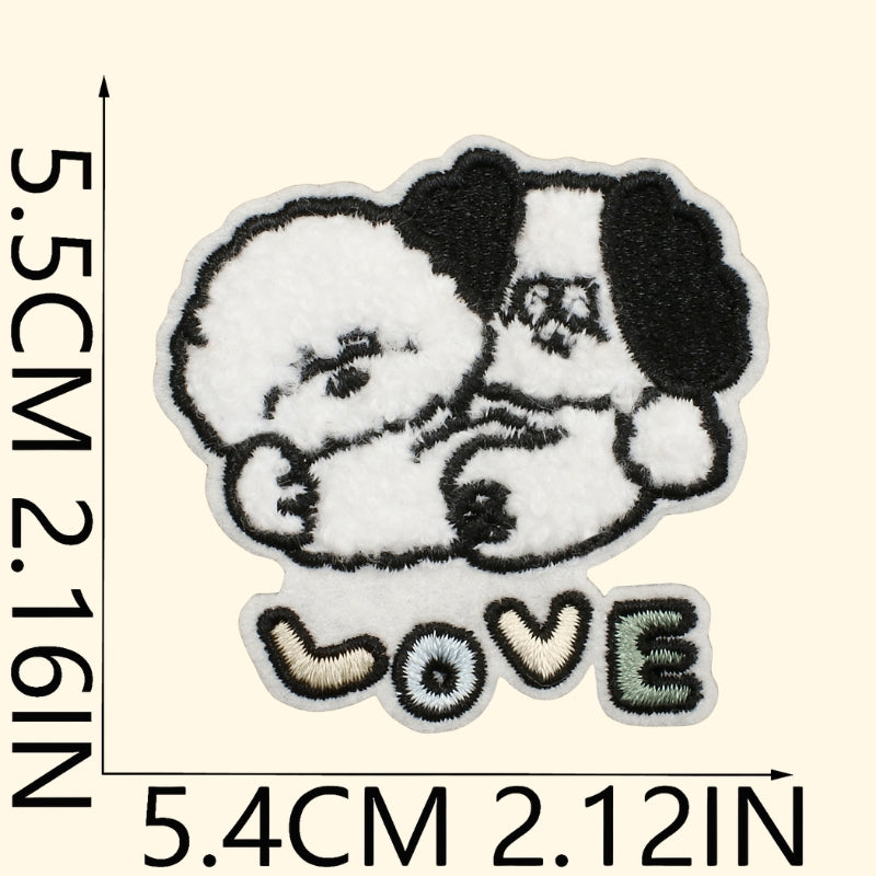 14PCS Cute Dog Embroidered Patch | Iron-on Patch for Clothes & Bags | DIY Handmade Embroidery Decoration