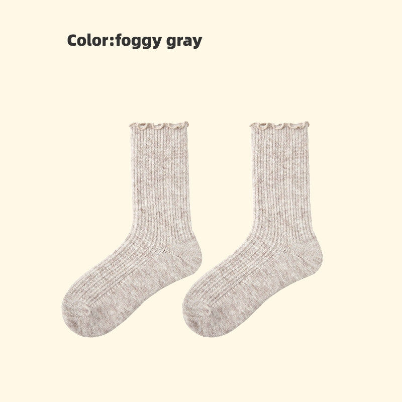 Iron-on Friendly Wool Socks | Soft & Cozy Mid-Calf Design for a Gentle Handmade Winter