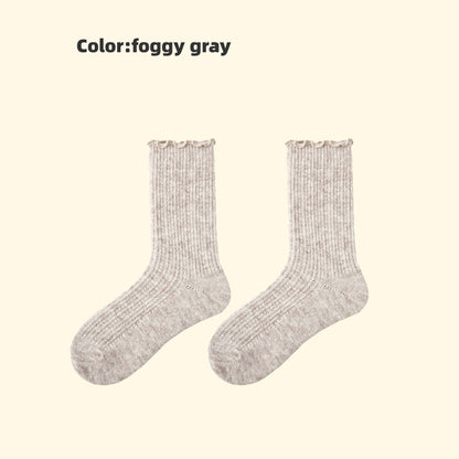 Iron-on Friendly Wool Socks | Soft & Cozy Mid-Calf Design for a Gentle Handmade Winter