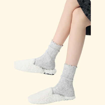 Iron-on Friendly Wool Socks | Soft & Cozy Mid-Calf Design for a Gentle Handmade Winter