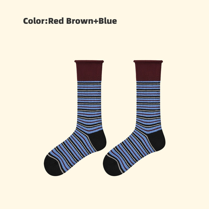 Iron-on Friendly Socks | Original Colorblock Mid-Calf Socks for a Soft Handmade Touch