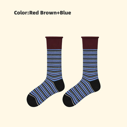 Iron-on Friendly Socks | Original Colorblock Mid-Calf Socks for a Soft Handmade Touch