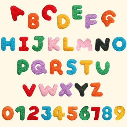 Alphabet & Number Embroidered Patches | A–Z 0–9 Iron-on DIY Letters | Embroidery Appliqué for Clothes & Bags