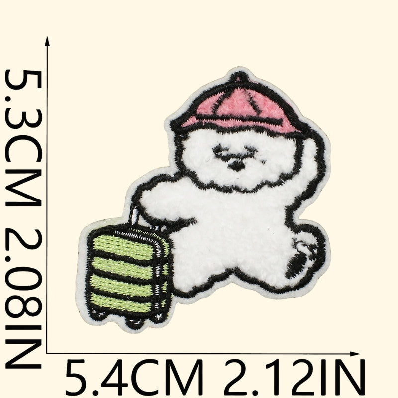 14PCS Cute Dog Embroidered Patch | Iron-on Patch for Clothes & Bags | DIY Handmade Embroidery Decoration