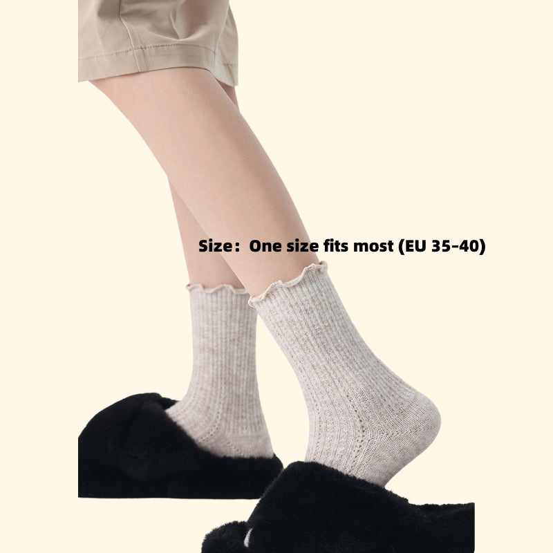 Iron-on Friendly Wool Socks | Soft & Cozy Mid-Calf Design for a Gentle Handmade Winter