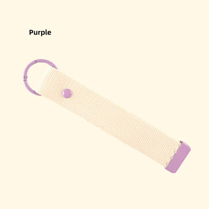 DIY Embroidered Canvas Lanyard Keychain | Ribbon-Style Cup Holder Strap | Custom Iron-On Name Tag | INS-Inspired Handmade Accessory