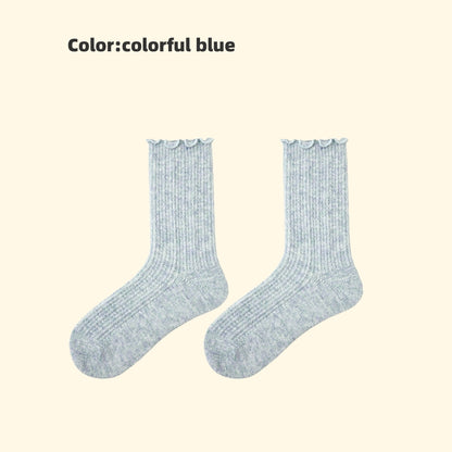 Iron-on Friendly Wool Socks | Soft & Cozy Mid-Calf Design for a Gentle Handmade Winter