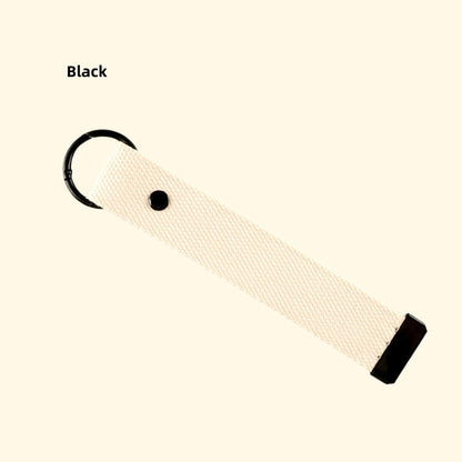 DIY Embroidered Canvas Lanyard Keychain | Ribbon-Style Cup Holder Strap | Custom Iron-On Name Tag | INS-Inspired Handmade Accessory