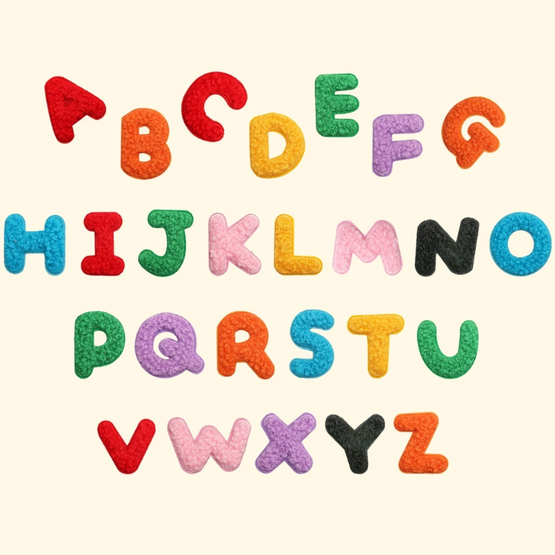 Alphabet & Number Embroidered Patches | A–Z 0–9 Iron-on DIY Letters | Embroidery Appliqué for Clothes & Bags