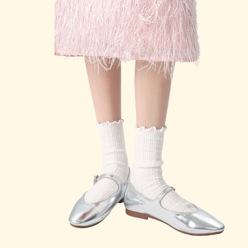 Iron-on Friendly Wool Socks | Soft & Cozy Mid-Calf Design for a Gentle Handmade Winter