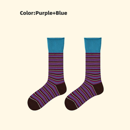 Iron-on Friendly Socks | Original Colorblock Mid-Calf Socks for a Soft Handmade Touch