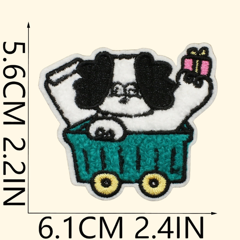 14PCS Cute Dog Embroidered Patch | Iron-on Patch for Clothes & Bags | DIY Handmade Embroidery Decoration