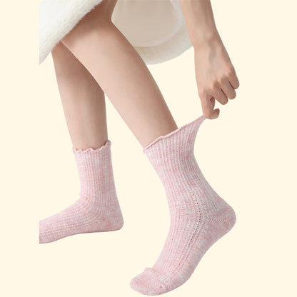 Iron-on Friendly Wool Socks | Soft & Cozy Mid-Calf Design for a Gentle Handmade Winter