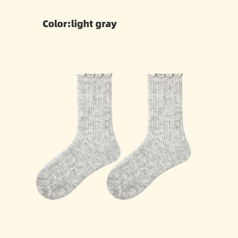 Iron-on Friendly Wool Socks | Soft & Cozy Mid-Calf Design for a Gentle Handmade Winter