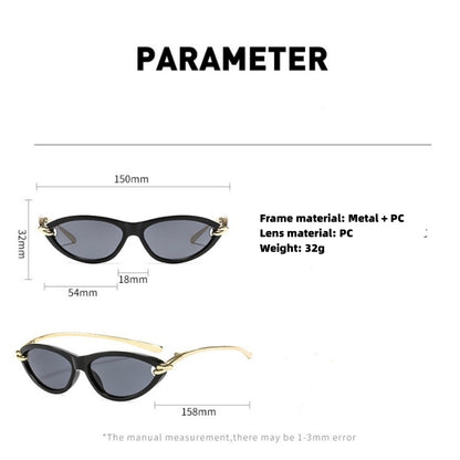 Cat Eye Sunglasses for Women – New Knot Rope Metal Temple Design, Stylish Vintage Shades with UV400 Protection