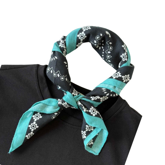 Vintage Paisley Cotton Linen Square Scarf for Women | Autumn Winter Soft Warm Headscarf | Elegant Retro Bandana Wrap