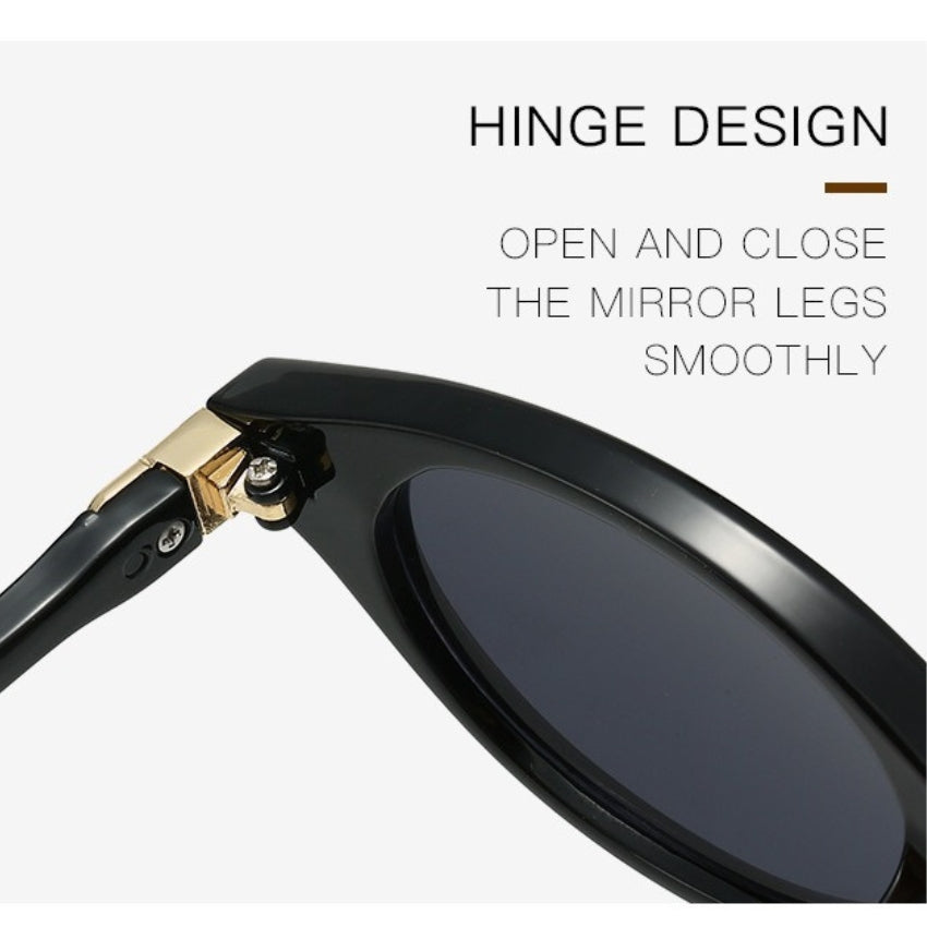 Trendy Oval Small Frame Nerd Sunglasses for Women | Retro Street Style Fashion Shades | UV400 Protection All-Match Sunglasses