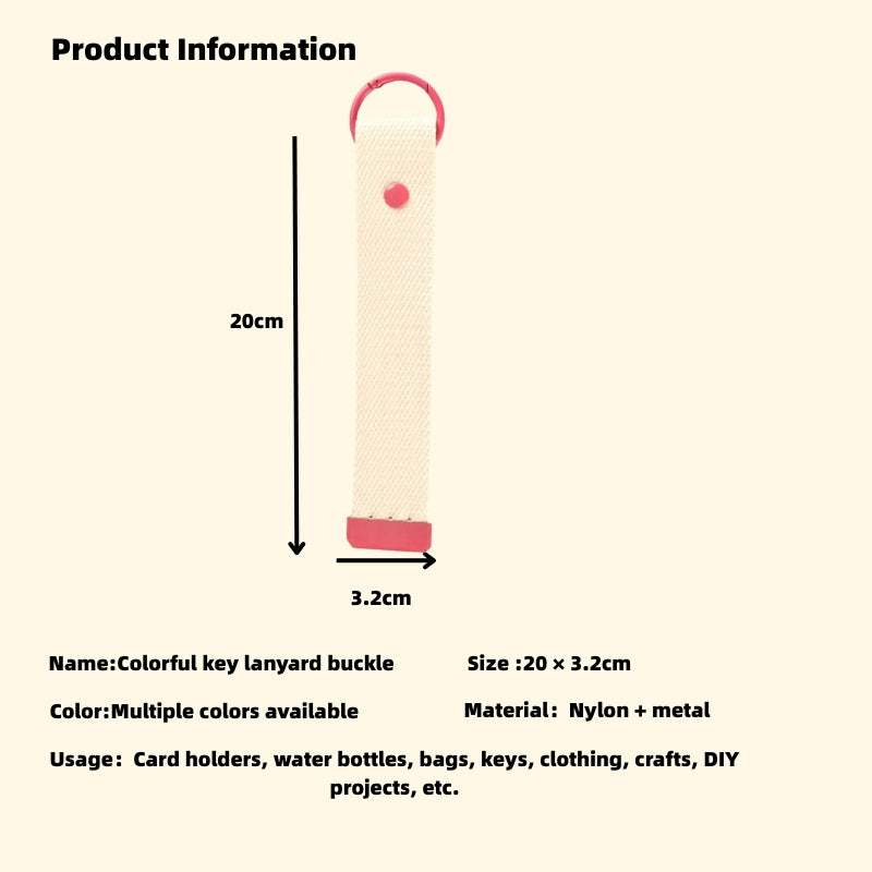 DIY Embroidered Canvas Lanyard Keychain | Ribbon-Style Cup Holder Strap | Custom Iron-On Name Tag | INS-Inspired Handmade Accessory