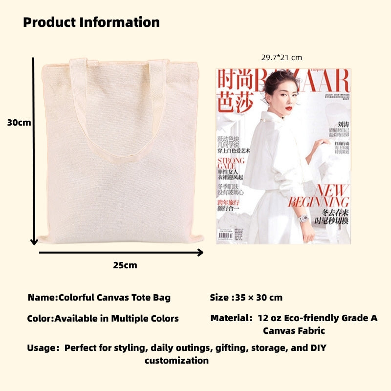 Eco-Friendly Iron-On Canvas Tote – A Gentle Bag for Creative Days