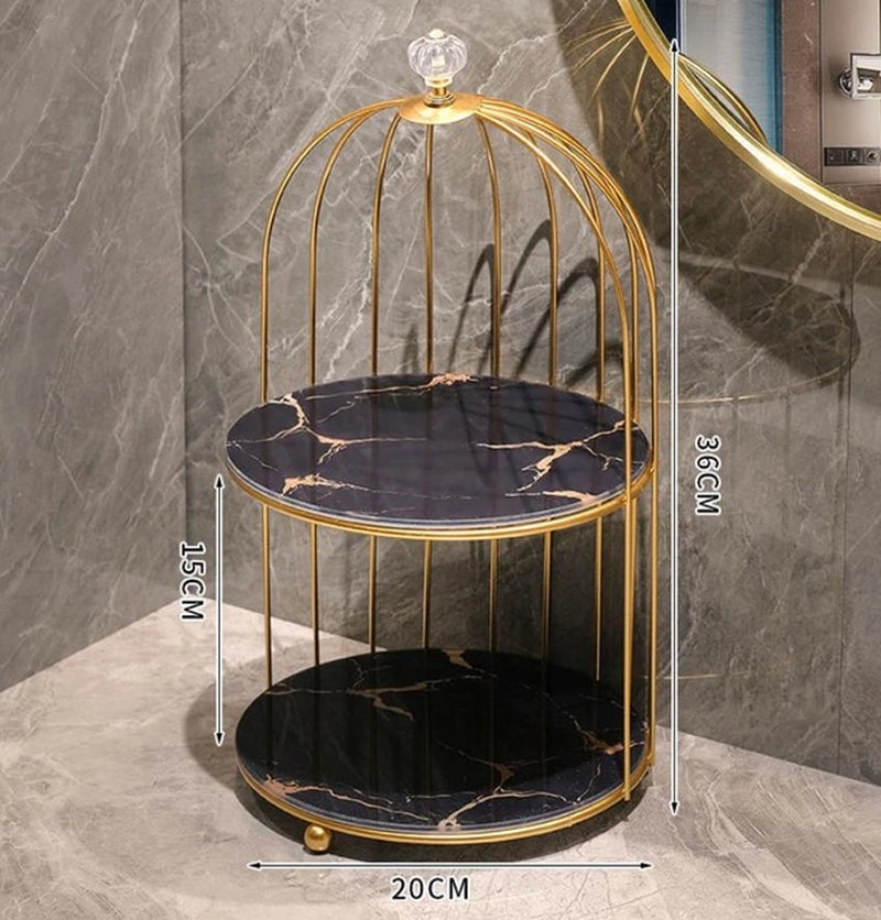 "Organize and Beautify Your Bathroom with Our Stylish Makeup Cosmetic Organizer Rack"