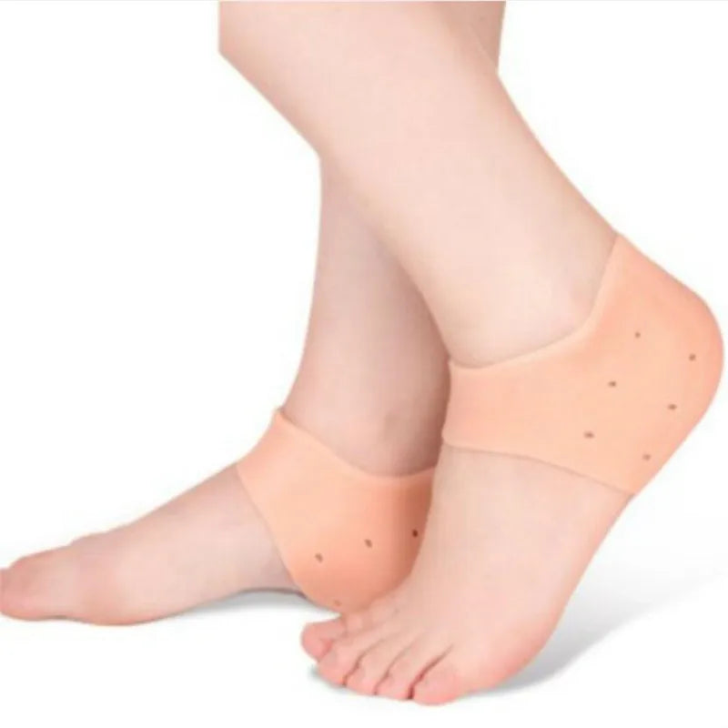 "Revitalize Your Feet with 2Pcs Moisturizing Gel Heel Socks - Say Goodbye to Cracked Foot Skin!"